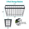 LIGHT DUST Wall Hanging Baskets - 2 Black Baskets Set