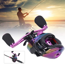 Alomejor Baitcasting Fishing Reel 8.1:1 High Speed Ratio Fishing Reel Lightweight Cast Metal Fishing Wheel for Freshwater Saltwater(Right)