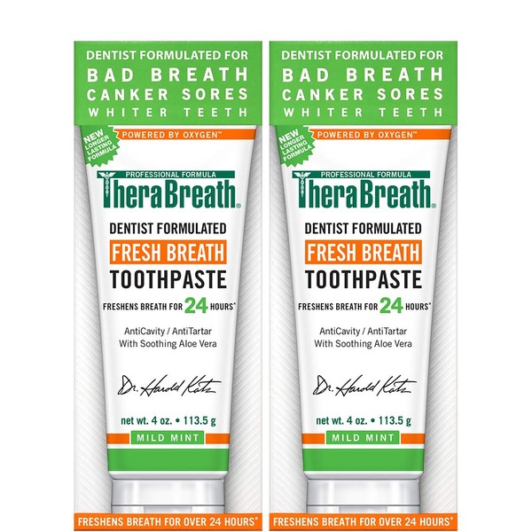 Dr. Katz TheraBreath Oxygenating Toothpaste, Fresh Breath, 4 Ounce