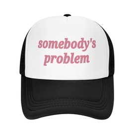 Somebody's Problem Trucker Hats for Women Hot Pink Funny Gag Trucker Caps for Women Girls