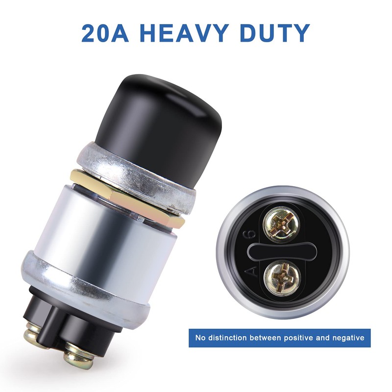 CarBole Push Button Starter Switch 12V 20A, Waterproof Momentary Start