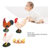 Dilwe Farm Chicken Animal Toy, 4 Portable Realistic Chicken Figures,