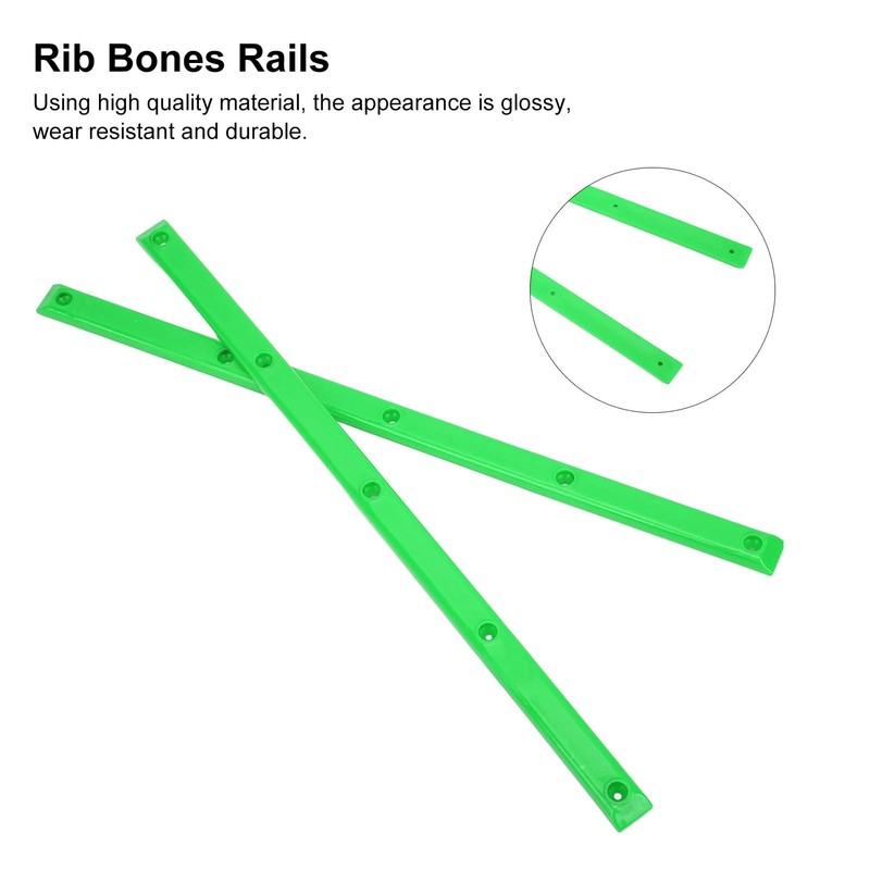 2Pcs Skateboard Rails Edge Protector Wear-resistant Flexible Ribs Bones Board