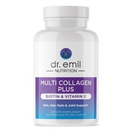 DR. EMIL NUTRITION Multi Collagen Peptides Plus Biotin and Vitamin D - Biotin and Collagen Supplements for Hair Skin and Nails - Biotin Pills for Hair Growth