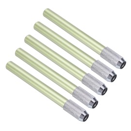 PATIKIL Extensores de Lápiz, 5 Piezas de Soporte de Lápiz de Metal Ajustable para Lápiz de Pluma para Lápiz Corto de Colores de Lápiz de Cera de Lápiz de Escritura de Lápiz de Arte, Verde