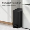 Cesun Small Bathroom Trash Can with Lid Soft Close, Step