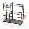 Garden Tool Organizer with Wheels for Garage, Freestanding Garage Tool
