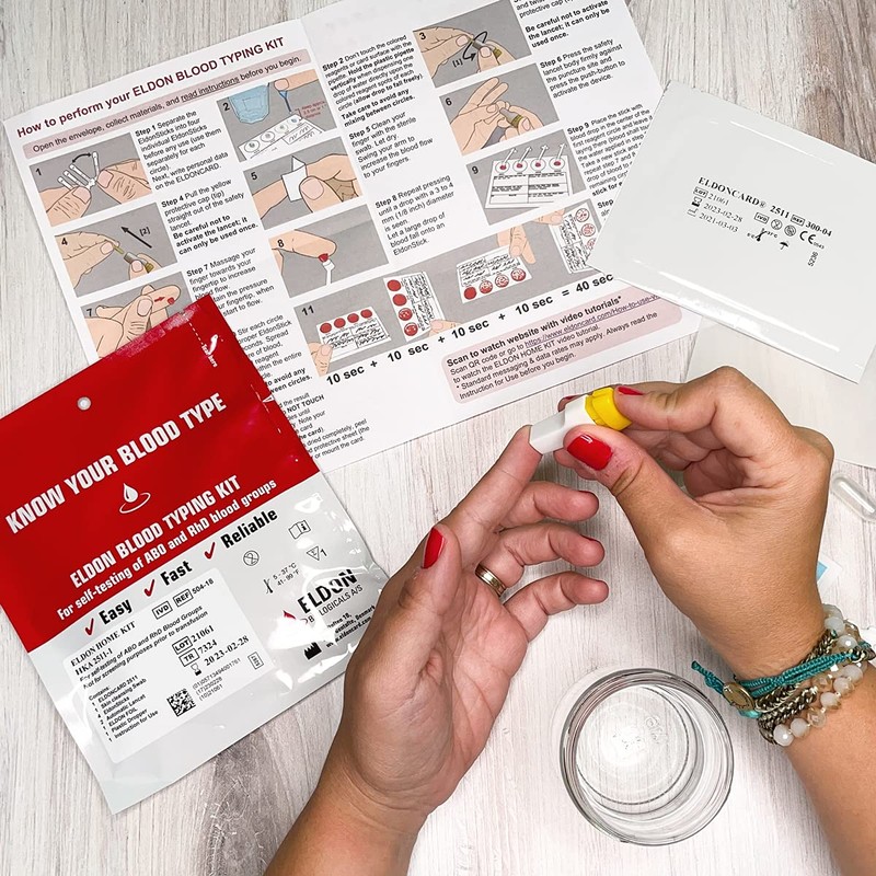 Original Home Blood Typing Kit - New Packaging + Improved