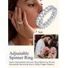 Suplight Diamond Ring for Him Mens Engagement Cubic Zirconia 925