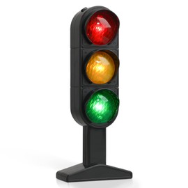 Gadpiparty Toys Traffic Light Signs Toy Traffic Light Lamp with Base Crosswalk Signal for Kids Pretend Play