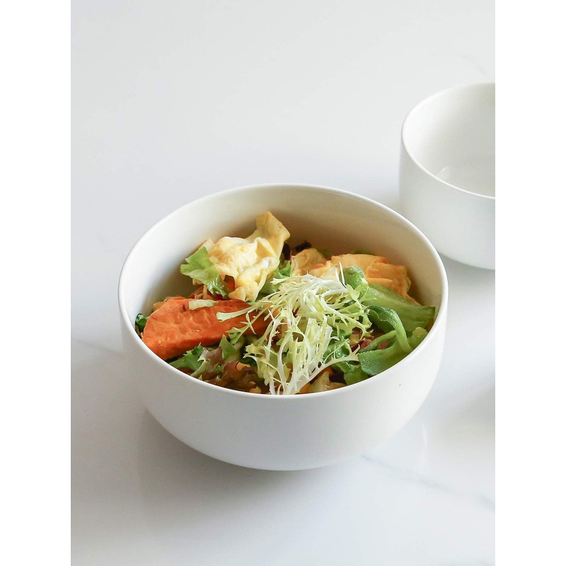 Kanwone Porcelain Bowl Set - 32 Ounce for Cereal, Salad