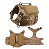 AIWAI Tactical Dog Harness with Handle for Large Dogs,2X Metal