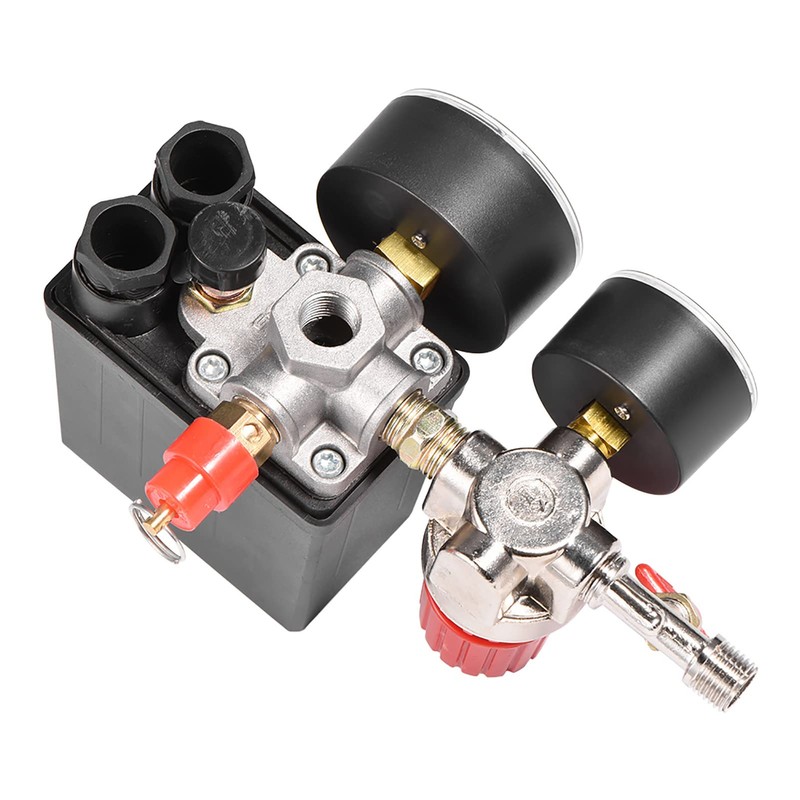 VOBOR Druckschalter Kompressor,G1/8" Druckregler Kompressor,Kleiner Luftkompressor Zubehör Kompressor Ersatzteile Mit