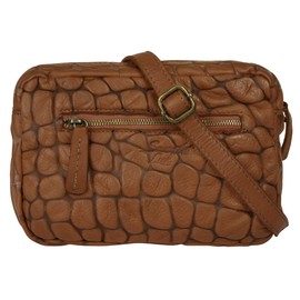 Samantha Look Women's Genuine Leather Shoulder Bag, Made in Italy, Small Casual Leather Shoulder Bag, 021671, Cognac