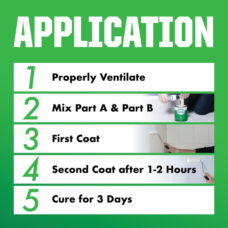 Rust-Oleum 385279 Tub And Tile Refinishing 2-Part Kit, Satin White