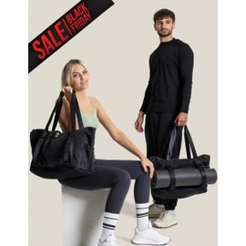 WARRIOR2 Yoga Mat Carrier - Expandable, Water & Shock Resistant Laptop Travel Bag with Yoga Mat Straps, Yoga Gym Bag For Men & Women, Luggage Sleeve, Large Yoga Mat Tote Bag