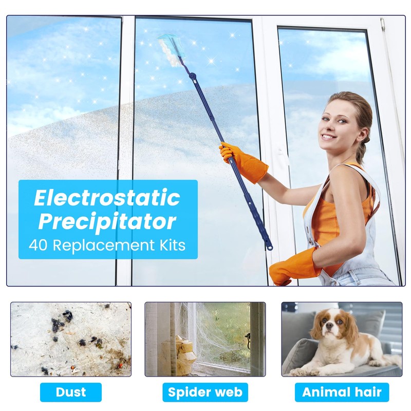 FIHODONE 40 PCS Flash Dust Magnet,Flash Duster with 2 Kind