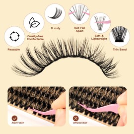30D+40D Cluster Lashes Kit Individual Eyelashes Mixed 12-18mm Eyelashes Individual Kit (30+40D-2)