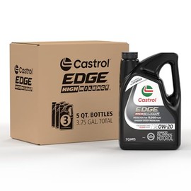 Castrol Castrol EDGE High Mileage 0W-20 Advanced Full Synthetic Motor Oil, 5 Quarts, Pack of 3