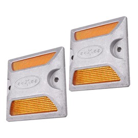 2pcs Reflective Casting Road Markers Cat Driveway Deck Lights Bike Reflectors Flashing Security Accessories Driveway Marker Lights Street Markers Snow Removal Aluminum Pants
