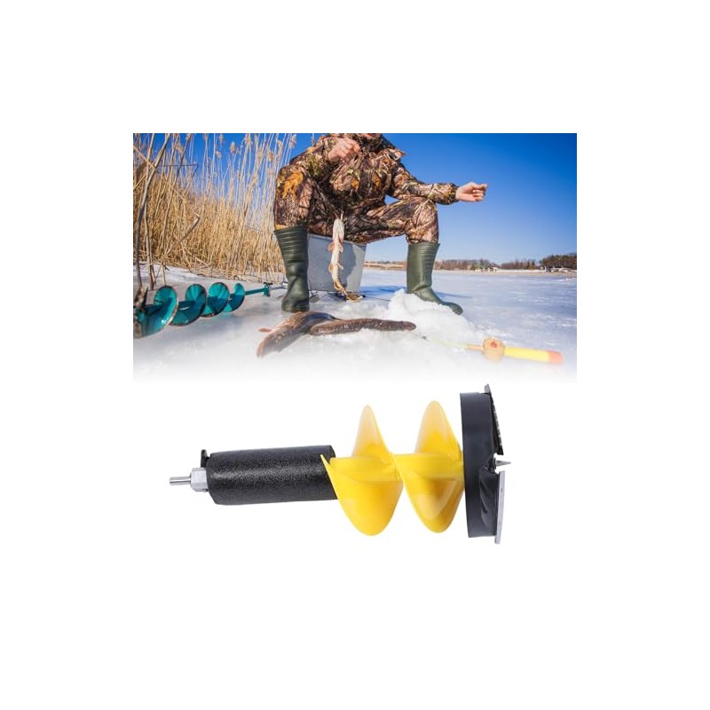 Fockety Ice Auger, 8 Inch Diameter Nylon Ice Fishing Auger,