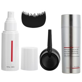 IMMETEE Hair Building Growth Fiber Kit Unisex Hair Thickener Denser with Comb for BaldingBlack
