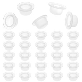 BENECREAT Pack of 200 Bottle Caps Made of PE Plastic with Inner Plugs Transparent Plastic Bottle Caps with 9 mm Inner Diameter for Bottles with Essential Oils