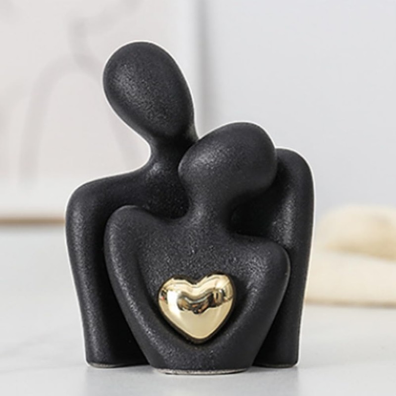Lyaciomn Mini Couple Statue Abstract Sculpture Home Decor Knick Knacks