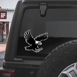 Black Eagle Decals – Waterproof Vinyl Sticker 2-Pack for Car Windows, Bumpers, Laptops, and Nature Fans#B070
