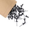 100pcs ALL Black Large Flange Blind Rivets, Aluminum, Flange Diameter