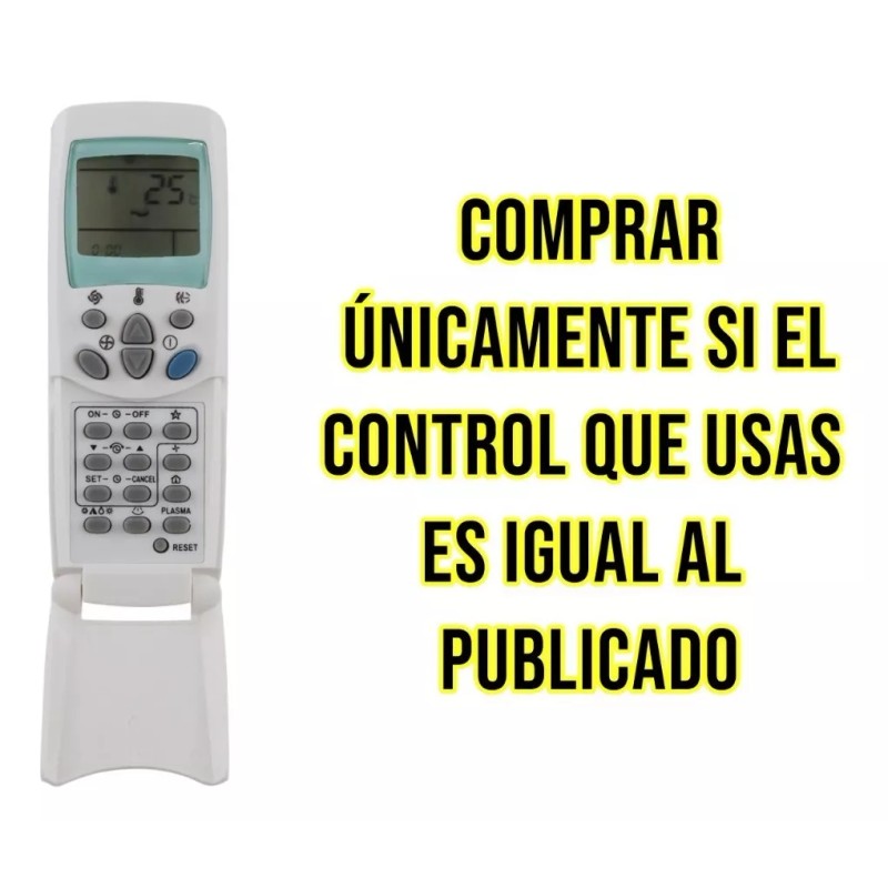Control Compatible Con LG Aire Acond. Minisplit 6711a20028a