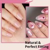 EARLMONI Short Almond Nail Tips - Soft Gel Full Cover