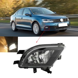 YLT Auto FOR 2015-2018 15 VW Jetta MK6 Clear Lens Halogen Fog Light Lamp R Side passenger