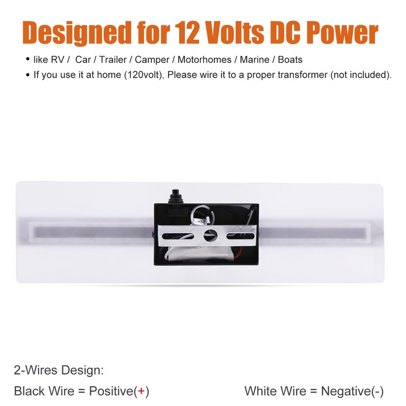 Facon 12V RV Vanity Wall Sconces with Switch - 2