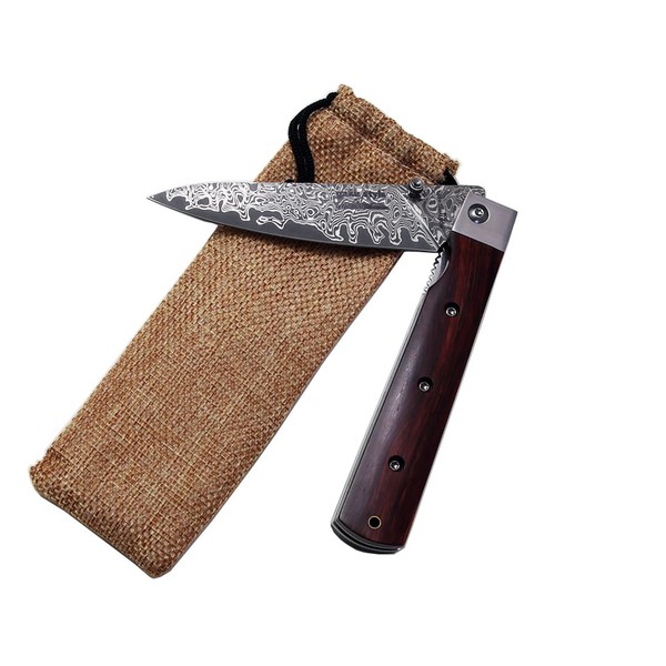 Barbecue Chef, Folding Knife, Petty Knife, Leather Case Included