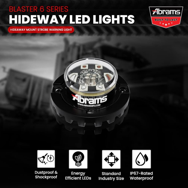 Abrams Blaster Emergency Vehicle LED Hideaway/Surface Mount Strobe Warning Light