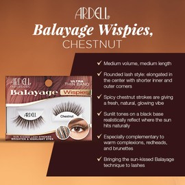 Ardell Balayage Wispies Chestnut False Eyelashes, 1 Pair
