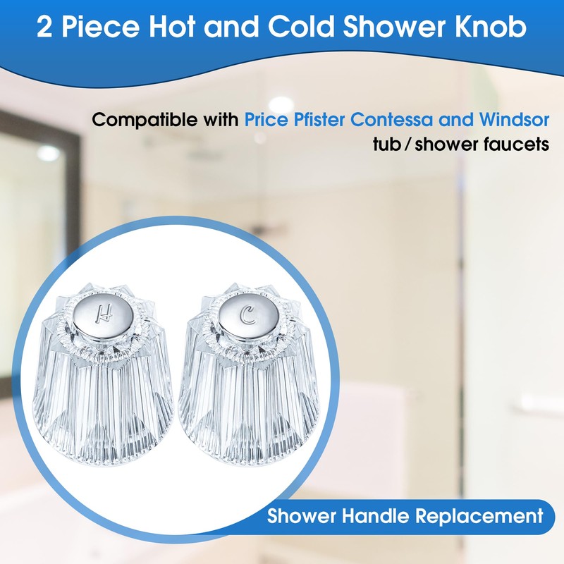 Enhon Shower Faucet Handle Replacement, Compatible with Price Pfister Contessa