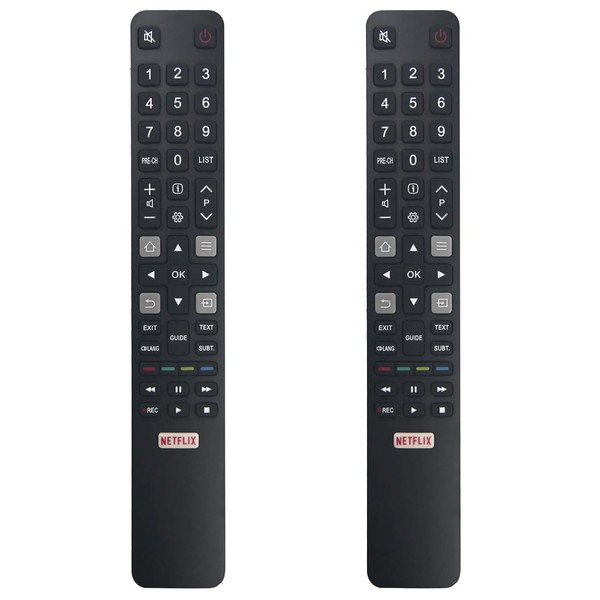 2Pack RC802N YAI2 Replacement Remote for TCL Falcon Thomson LED