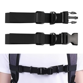 ZXZone Chest Strap, Backpack Shoulder Strap, Anti-Slip Belt, Shoulder Band, Adjustable, Unisex, Suitable for Adults and Children, Buckle Type, Easy Installation, Small Pocket Included, Can Hang
