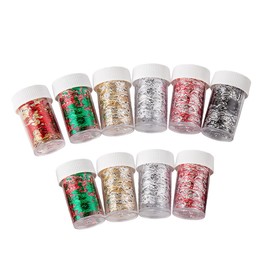 FOMIYES 10pcs Mesh Nail Foil Stickers for Nail Art Foil Decals for Nightclub Party Shiny and Unique Design for Creative Manicure Decoration