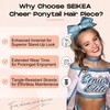 SEIKEA Cheer Ponytail Hair Piece, 14" Curly Cheerleader Hairpiece Ponytail
