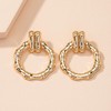 Bamboo Earrings for Women, Statement Exaggerate Bamboo Hoop Gold Plated