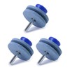 QWORK® 3PCS Lawnmower Sharpener, Garden Tool Sharpener, Double-Layer Corundum Grindstone