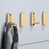 2PCS Foldable Wall Hooks, Heavy Duty Zinc Alloy Folding Coat