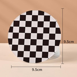 4 PCS Black Acrylic Cup Coasters, 9.5cm Round Acrylic Coasters, Heat Resistant Table Protector