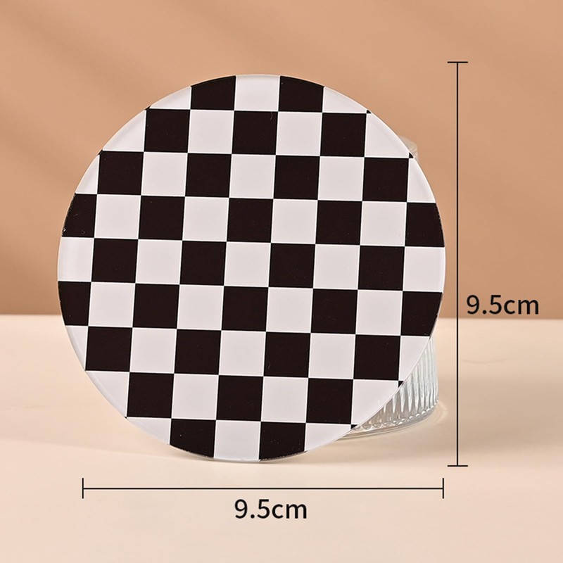 4 PCS Black Acrylic Cup Coasters, 9.5cm Round Acrylic Coasters,