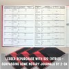 JC Classics Notary Journal Log Book Hardcover with Privacy Guard