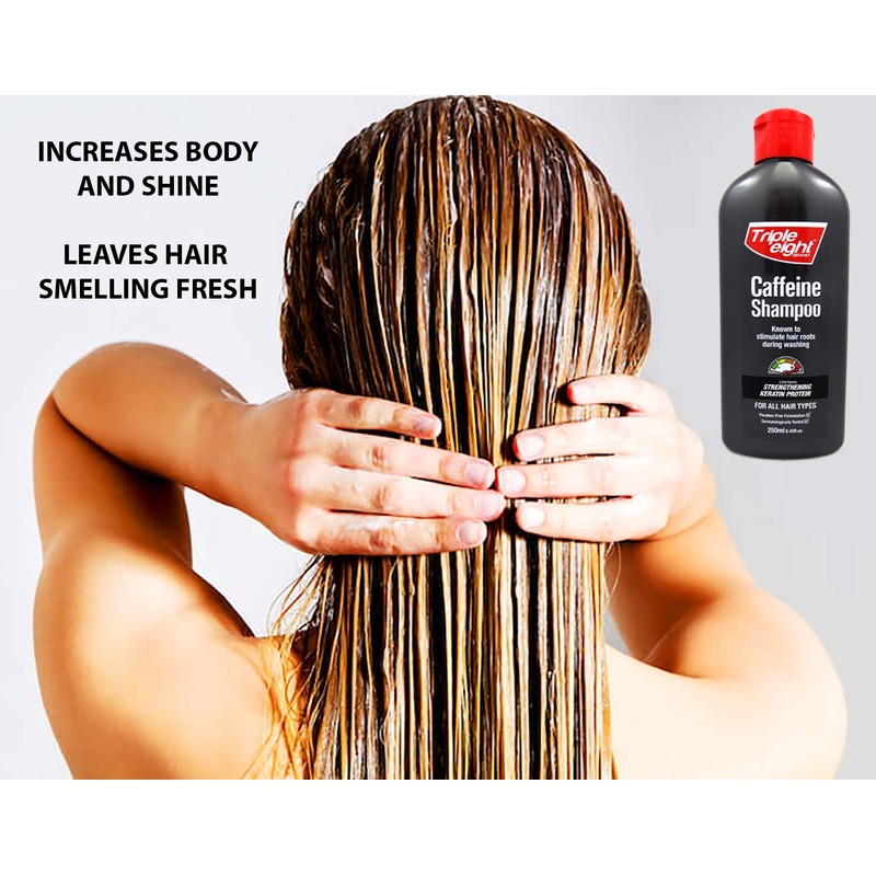 Caffeine And Keratin Shampoo to Stimulate Follicles In Fine, Thinning,