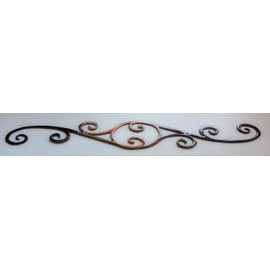 Decorative Scroll 36" scroll 4.4" tall or wide depending on how hung (Copper and Bronzed Plated Glossy)